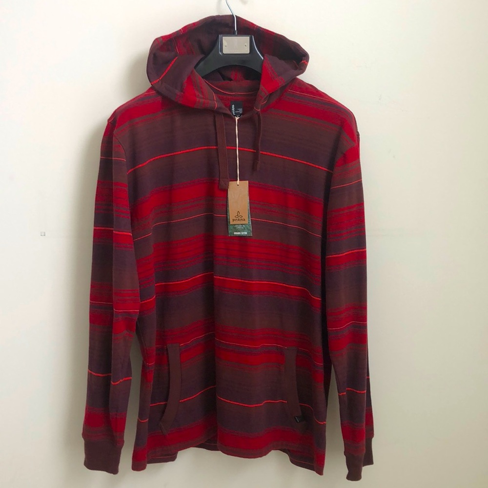 Prana Stripe  Long Sleeve Pull Over Sweater new